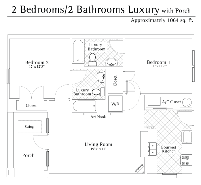 Ashton Lane Luxury 2 Bedroom/2 Bathroom Apartment in Gainesville FL