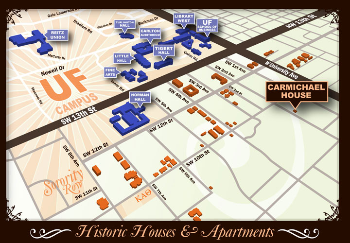 Carmichael House 6 Bedroom Gainesville Houses for Rent